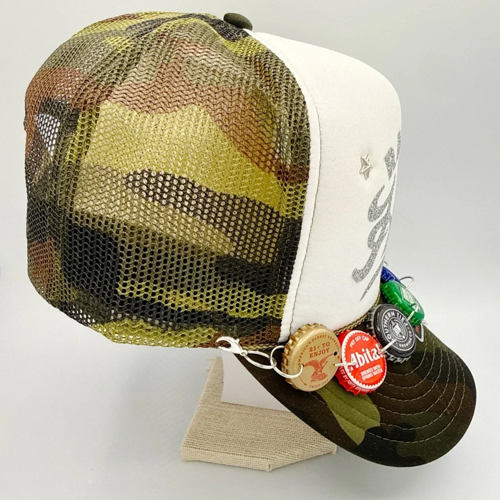 OTTO Raisin’ Hell Camo Country Rock Sleaze Biker Babe Trucker Hat - Picture 3 of 6